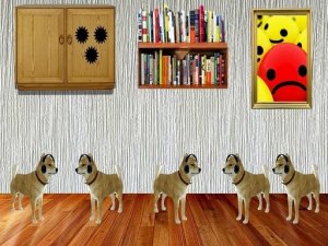 Dog Room Escape Puzzle